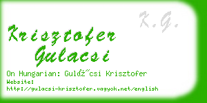 krisztofer gulacsi business card